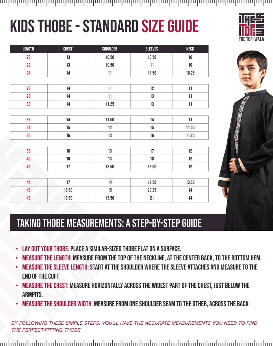 How to Find Your Perfect Thobe Size Online? A Complete Thobe Size Guid ...