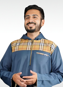Burbury Hoodie Thobe for Men | Islamic Winter Fashion | Modest Elegance