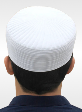 Islamic Kufi Prayer Cap for Men - Sunnah Topi for Daily Salah & Worship