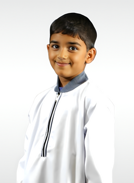 Kids Islamic Winter Thobe in White Sweater Style | Cozy Boys' Clothing USA | TTW/D12