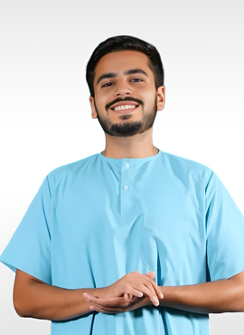 Men’s Aqua Blue Short-Sleeve Thobe | Islamic Clothing for Warm Weather | Sunnah-Inspired Modest Wear