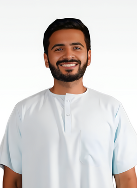 Short Sleeves Thobe in Baby/Electric Blue - Perfect Blend of Tradition and Comfort - TTW/D28