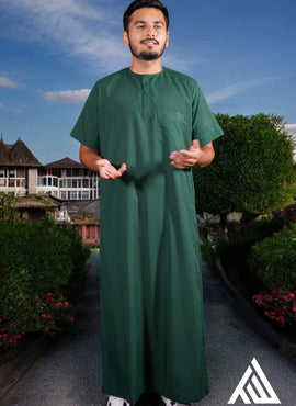 Shop dark green thobes for adults – TheTopiWala.com Islamic fashion – Enhance your Islamic wardrobe with TheTopiWala.com’s premium adult thobes/jubbah and kufis/topis, crafted for style, comfort, and modesty.